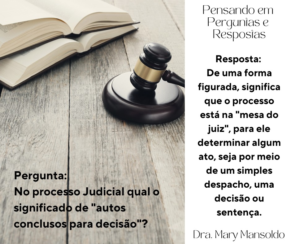 Direito processual - processo concluso